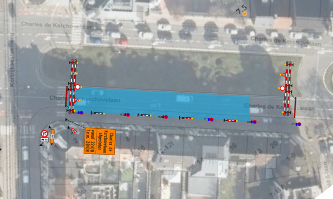 Situatieplan van de werf