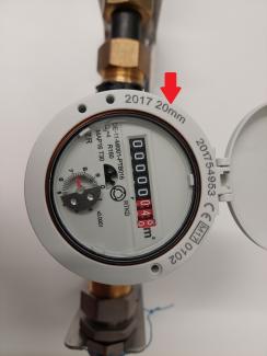 Diameter vermeld op het telwerk